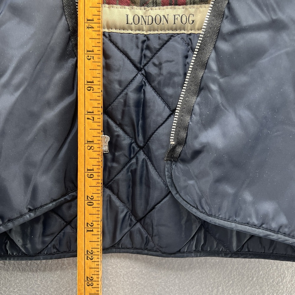 Vintage London Fog Mens Plaid Zip-In Liner Jacket for Trench Coat Maincoats Sz M - Picture 9 of 9